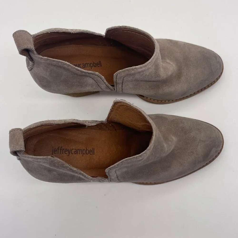 Jeffrey Campbell Rosalee Women’s Ankle Booties – Size 7 – Light Taupe Suede